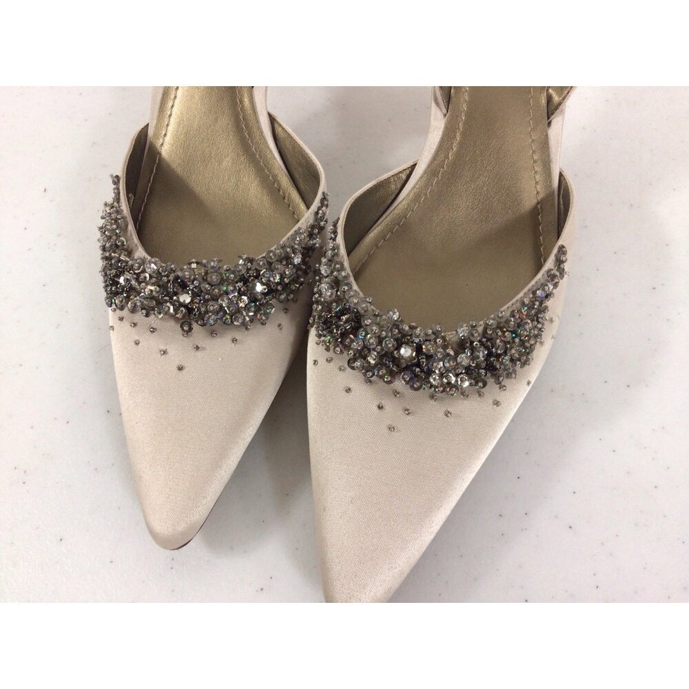 Ann Taylor Sequin Slingback Heels Womens 9 - Picture 5 of 9